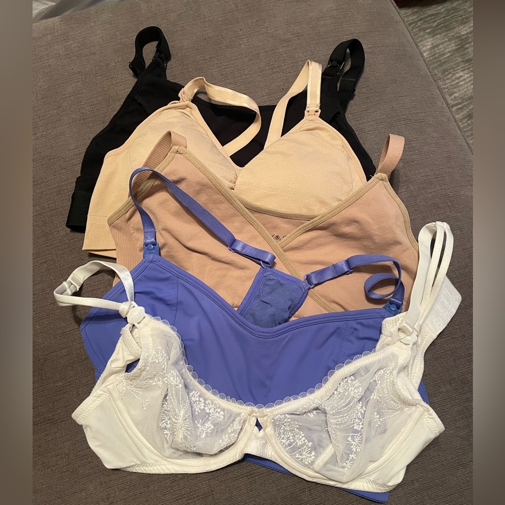 Lot of 6 maternity nursing and pumping bras